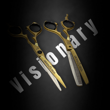 Load image into Gallery viewer, All Gold Shears 440c Japanese Steel Tijeras
