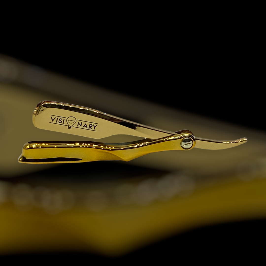 All Gold Clutch Razor Holder Visionary Barbers