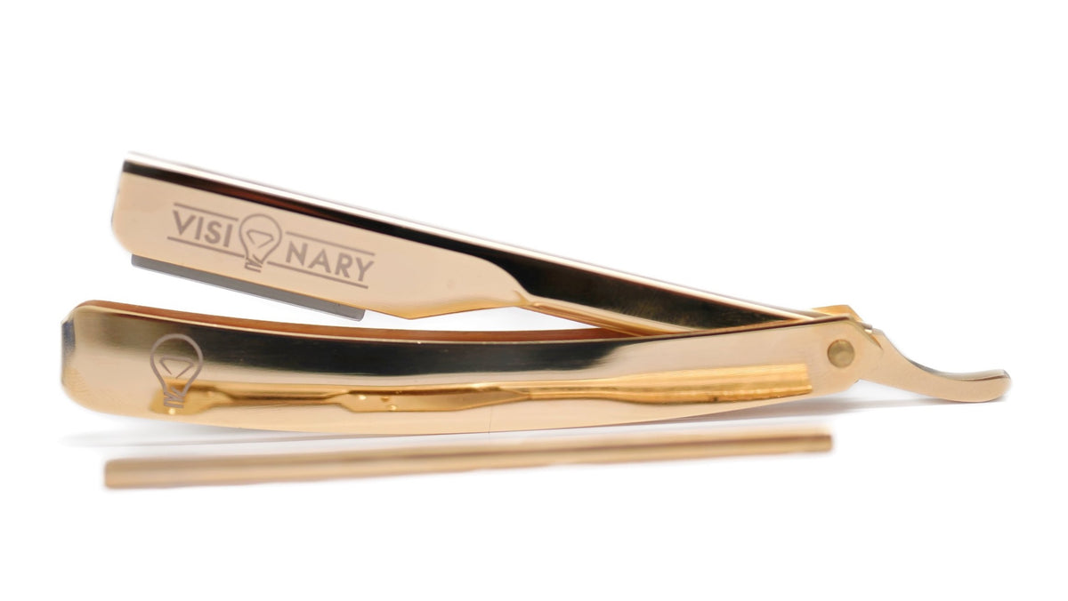 Stainless Steel Gold Razor Visionary Barbers