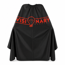 Load image into Gallery viewer, Black &amp; Red Visionary Barber Cape
