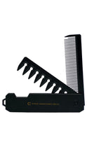 Load image into Gallery viewer, 2-1 Texture &amp; Fading Fine Tooth Comb &amp; Wide Tooth Styling Pocket Comb
