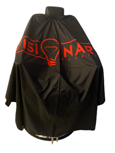 Black & Red Visionary Barber Cape